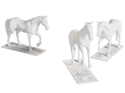 新中式马匹雕塑雕刻3d模型 新中式马匹雕塑雕刻