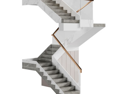 现代旋转楼梯3d模型 现代旋转楼梯