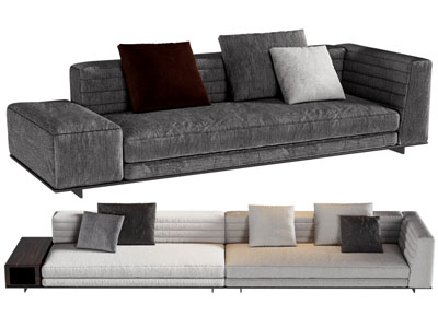 现代多人沙发3d模型 现代多人沙发