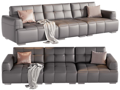 现代多人沙发3d模型 现代多人沙发