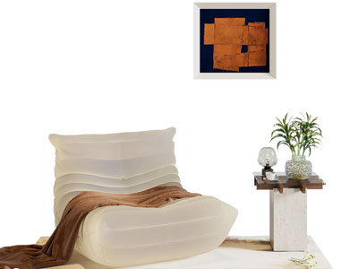 现代懒人沙发 边几