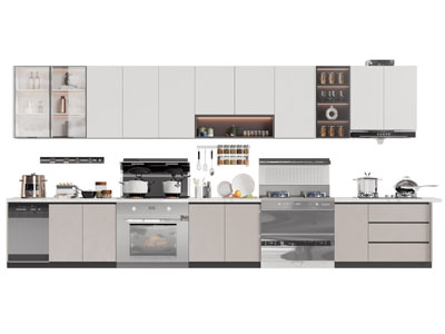 现代整体橱柜 吊柜 厨具组合