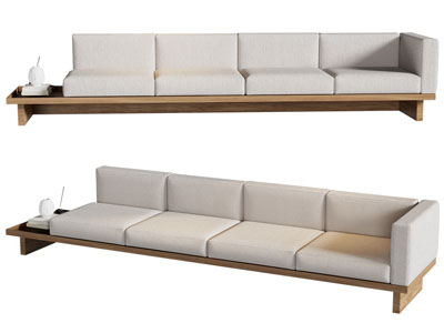 现代多人沙发3d模型 现代多人沙发