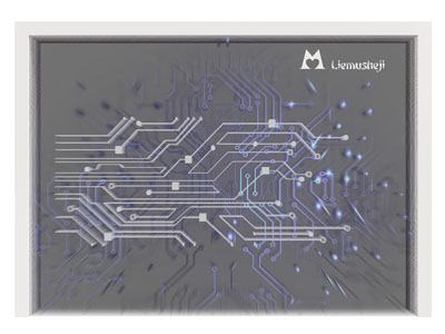 现代科技感芯片 线路板背景墙 墙饰