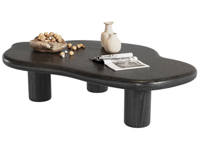 侘寂风异形茶几3d模型 侘寂风异形茶几