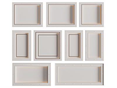 现代方形 长方形天花吊顶3d模型 现代方形 长方形天花吊顶