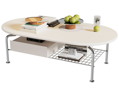 现代椭圆形茶几3d模型 现代椭圆形茶几