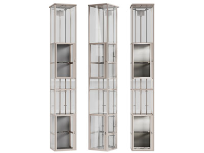 现代玻璃观光电梯3d模型 现代玻璃观光电梯