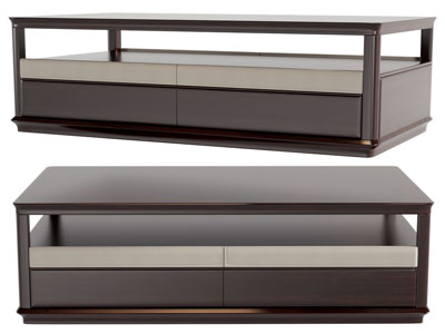 现代长方形实木茶几3d模型 现代长方形实木茶几