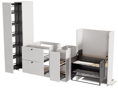 现代金属拉篮 收纳架 置物架