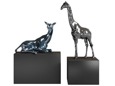 现代小羊 长颈鹿雕塑雕刻3d模型 现代小羊 长颈鹿雕塑雕刻