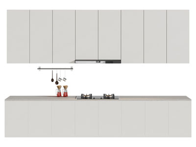 现代燃气灶 抽油烟机 调料瓶 厨房电器
