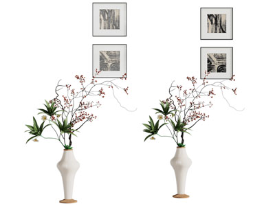 现代花瓶花卉 装饰挂画
