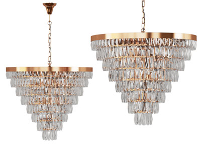 现代轻奢圆形多层水晶吊灯