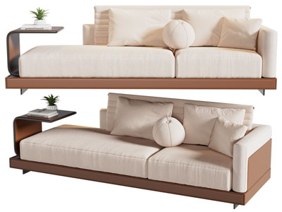 现代多人沙发3d模型 现代多人沙发