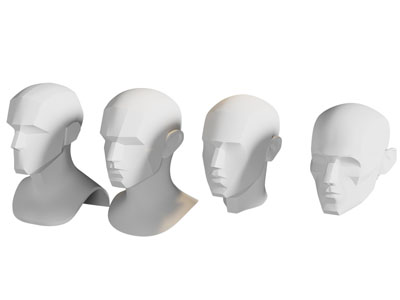 现代几何抽象人物雕塑雕刻3d模型 现代几何抽象人物雕塑雕刻