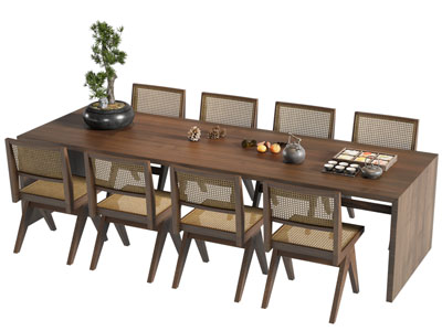 侘寂风中古风茶桌椅组合