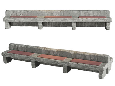 新中式户外石雕长凳子 公共椅子