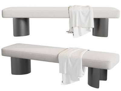 现代长方形床尾凳