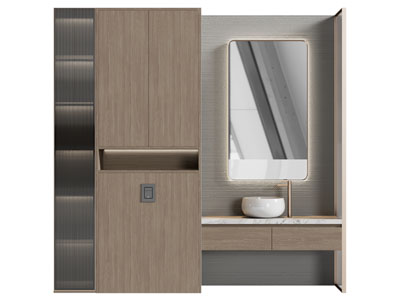 现代洗手台 镜子 浴室柜 卫浴柜