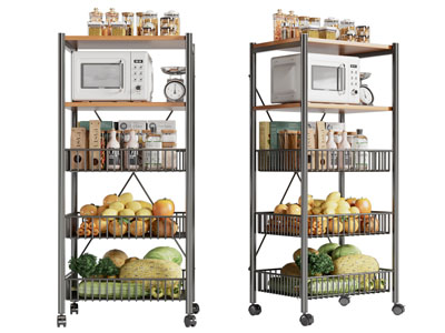 现代水果蔬菜 调料瓶厨具置物收纳架