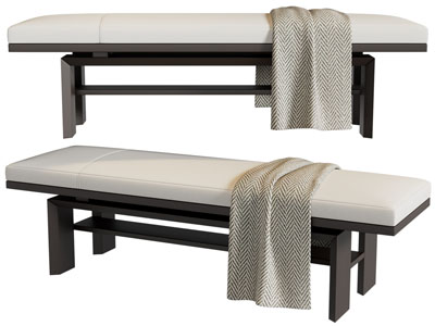 新中式长方形床尾凳子