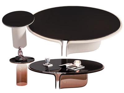 现代圆形茶几3d模型 现代圆形茶几