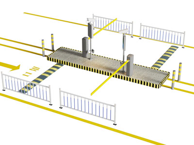 现代收费杆 挡车入口出口 大门3d模型 现代收费杆 挡车入口出口 大门