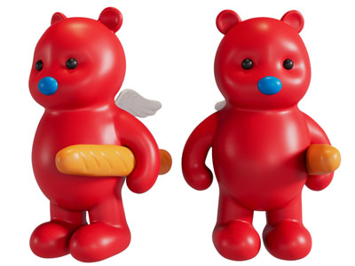 现代小熊雕塑雕刻摆件组合3d模型 现代小熊雕塑雕刻摆件组合