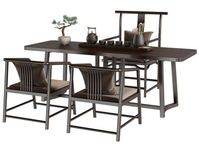 新中式茶桌椅组合