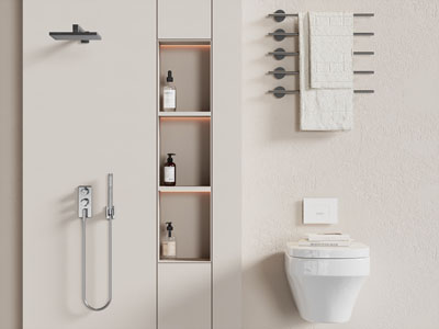 现代马桶 毛巾架 浴室柜架