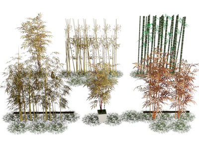 新中式竹子 景观园艺小品 隔断