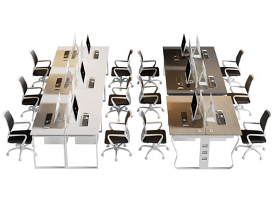 现代办公桌椅组合