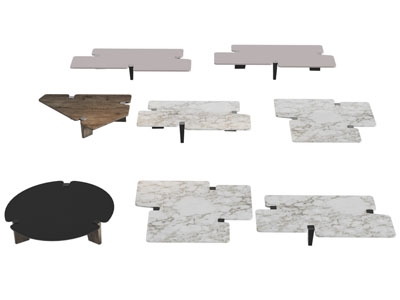 现代异形茶几3d模型 现代异形茶几