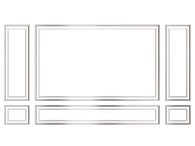 现代石膏线条3d模型 现代石膏线条