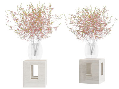 现代玻璃花瓶花卉