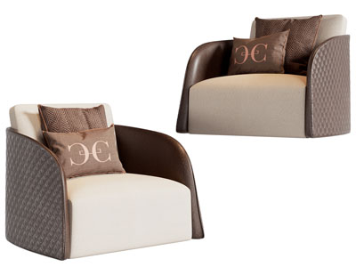 新中式单人沙发