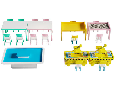 现代儿童桌椅组合 手工娱乐桌椅组合