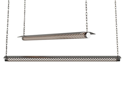 现代网状灯罩棒管吊灯