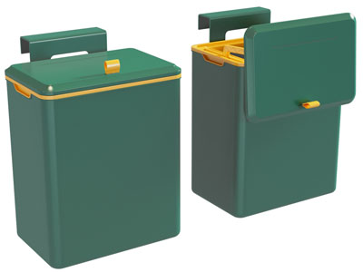 现代可挂柜门上的垃圾桶