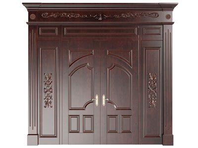 欧式铜制大门 双开门3d模型 欧式铜制大门 双开门