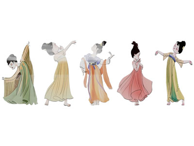 现代舞蹈女孩 墙饰