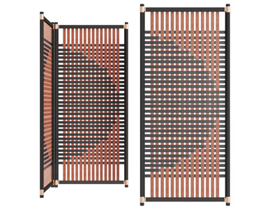 现代编织隔断3d模型 现代编织隔断