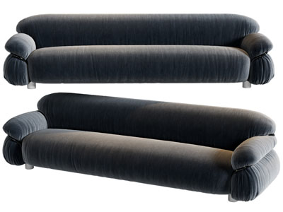 现代布艺多人沙发3d模型 现代布艺多人沙发