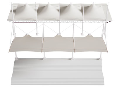 现代户外遮阳棚 看台