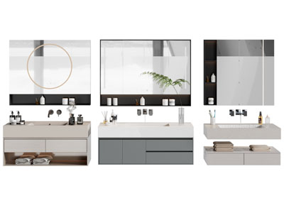 现代洗手台 镜柜 浴室柜 卫浴柜