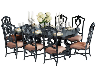 法式餐桌椅组合