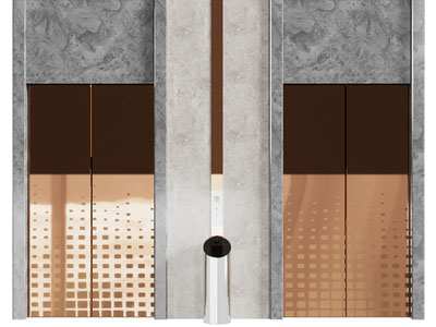 现代电梯3d模型 现代电梯