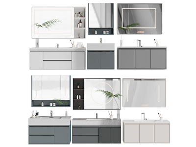 现代洗手台 镜柜 浴室柜