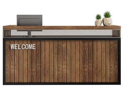 工业风loft中古风前台接待台